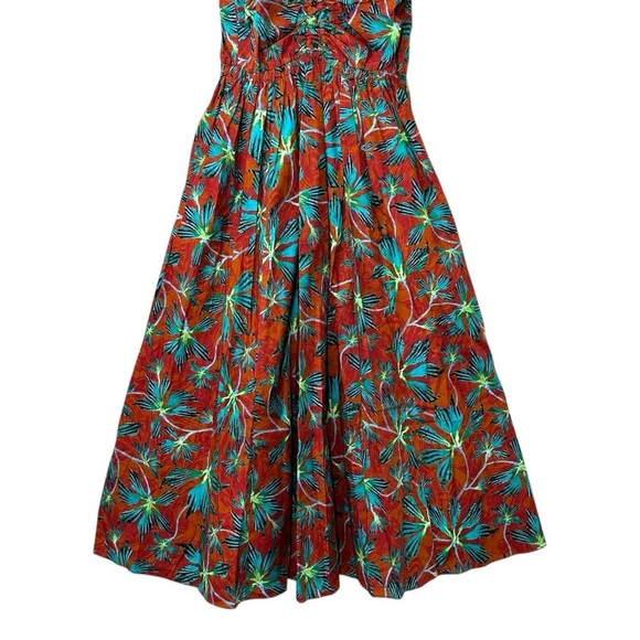 Ulla Johnson Cecile Midi Dress Tropical in Moon Flower Print size 2 puff sleeve - Picture 9 of 16